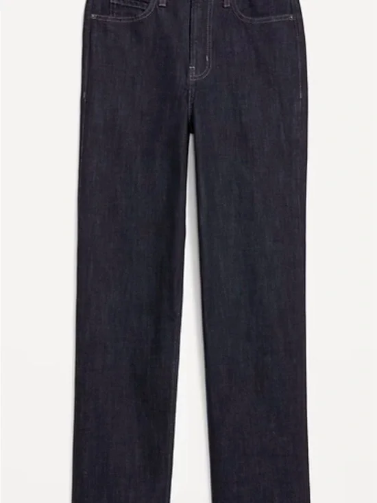 Extra High-Rise Straight Jeans - Dark Blue Rinse - Picture 5 of 9